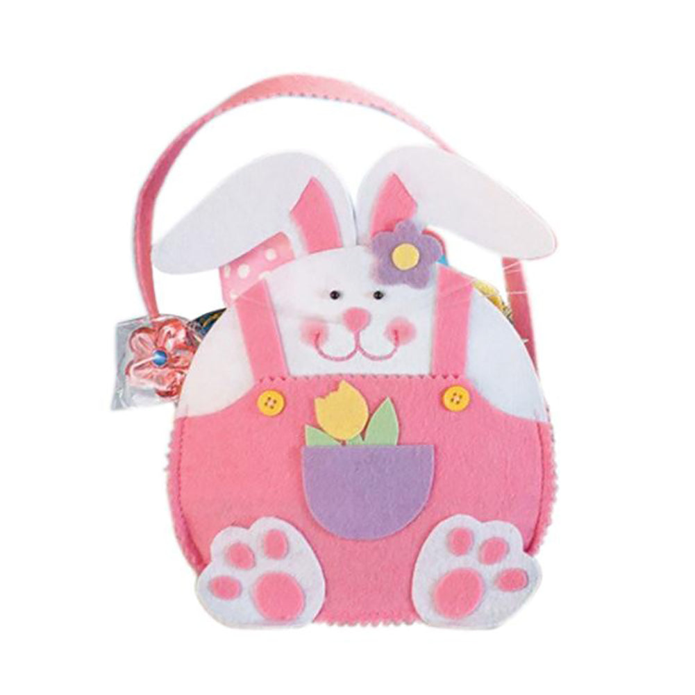 Cute Cartoon Rabbit Bunny Easter Gift Candy Cloth Bag Basket Party Accessory