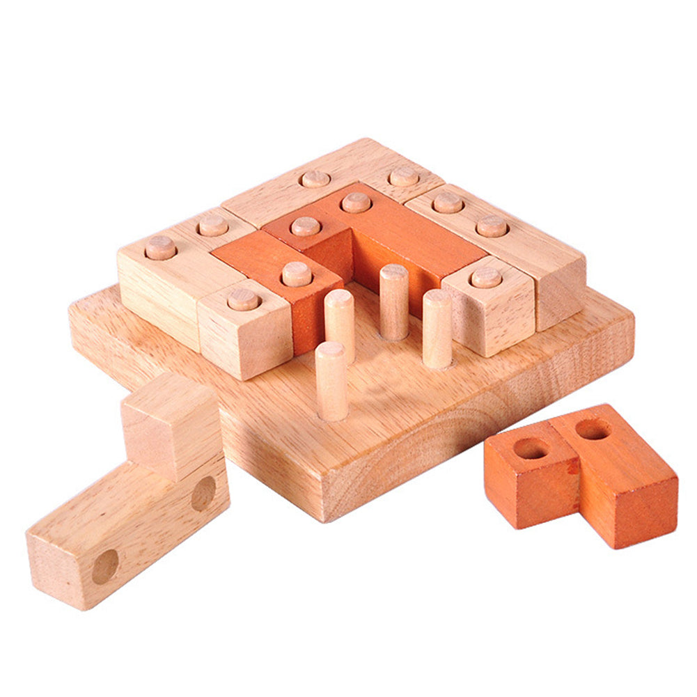 Wooden Building Blocks Kong Ming Luban Lock Adults Kids Puzzle Educational Toys