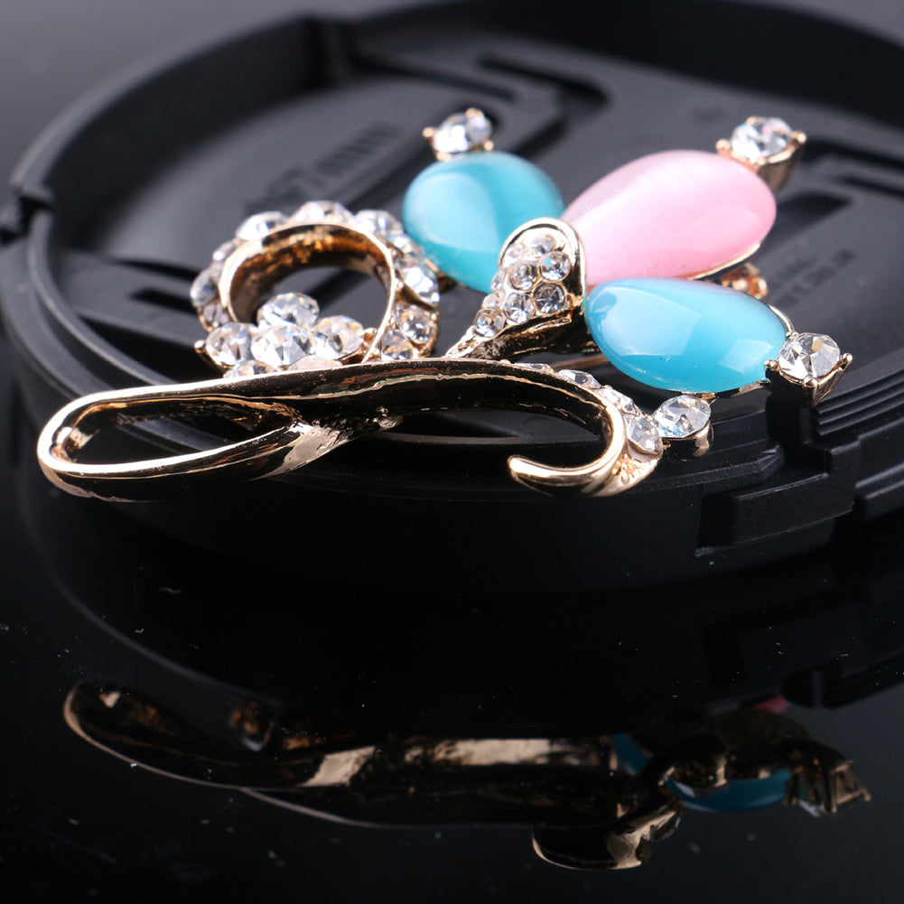 Faux Opal Rhinestones Tulip Jewelry Women Girls Fashion Scarf Shawl Brooch Pin