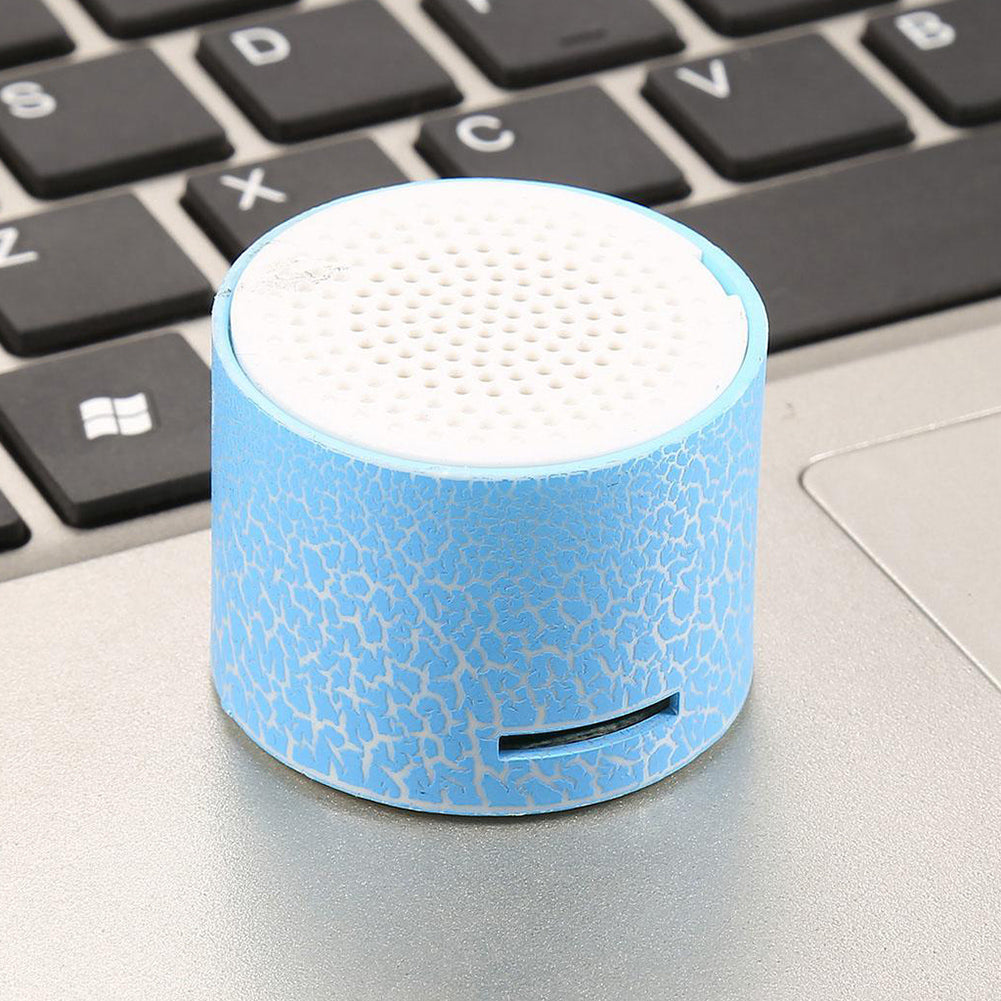 3.5mm Portable USB Bluetooth Crack Pattern Mini Stereo Speaker Wireless MP3