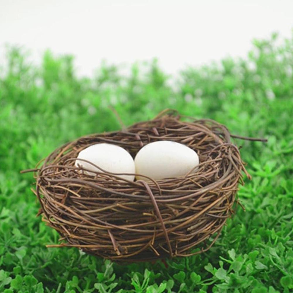 12/10/8/6 cm Vine Bird Nest House Home Decoration Craft Photo Prop Ornament