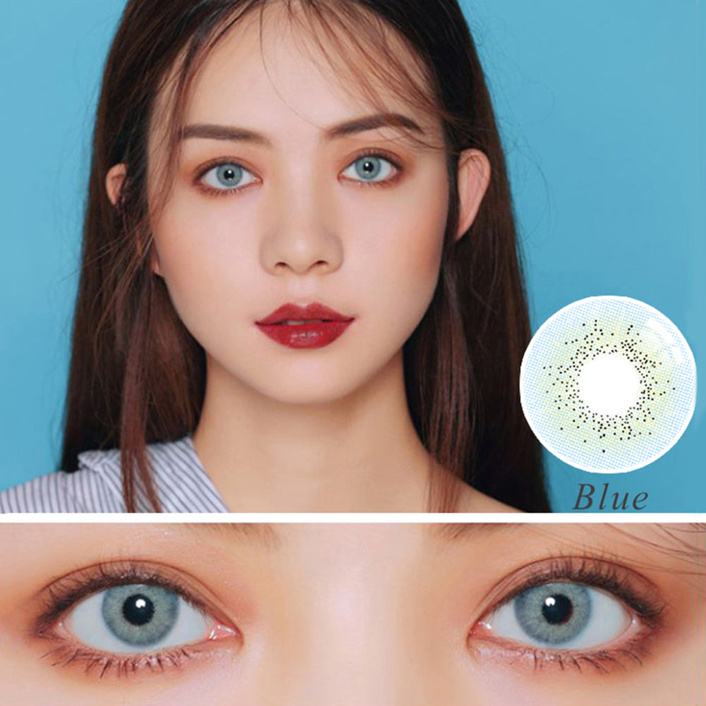 1Pair 1Year Fashion Unisex Blue Sky Gray Jade Green Coloured Contact Lens Lenses