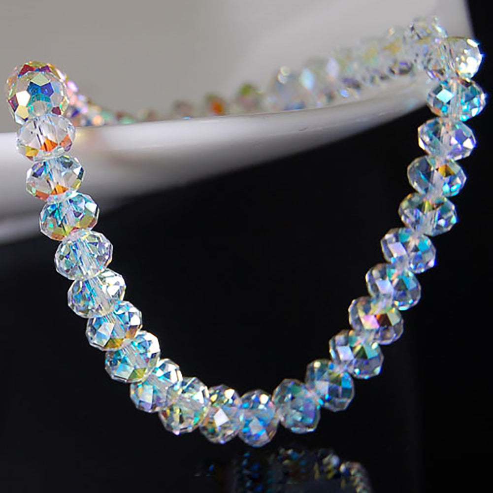 Fashion Elegant Faux Crystal Beads Shiny Elastic Bracelet Women Jewelry Gift