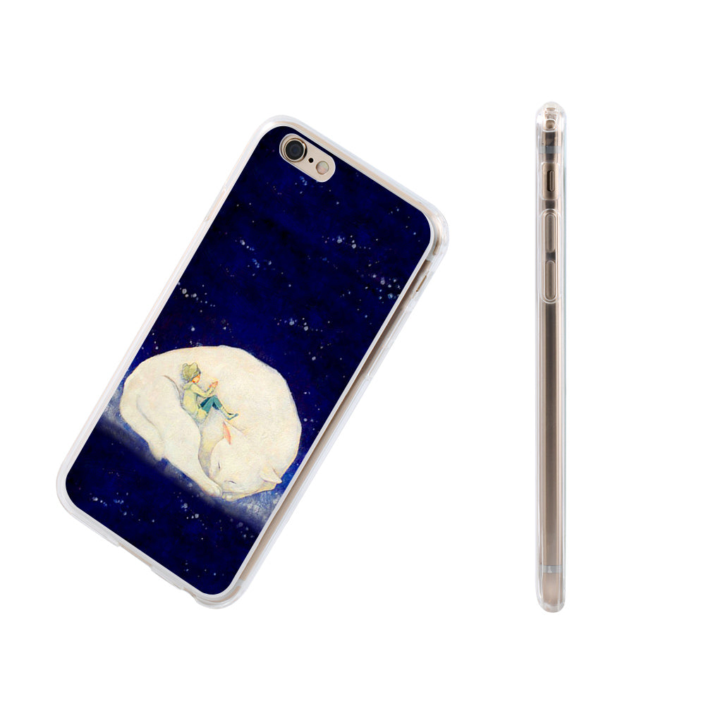 Sleeping Girl  Cat Phone Case for Samsung S8 iPhone 8 Redmi Note 2 3 Huawei P9