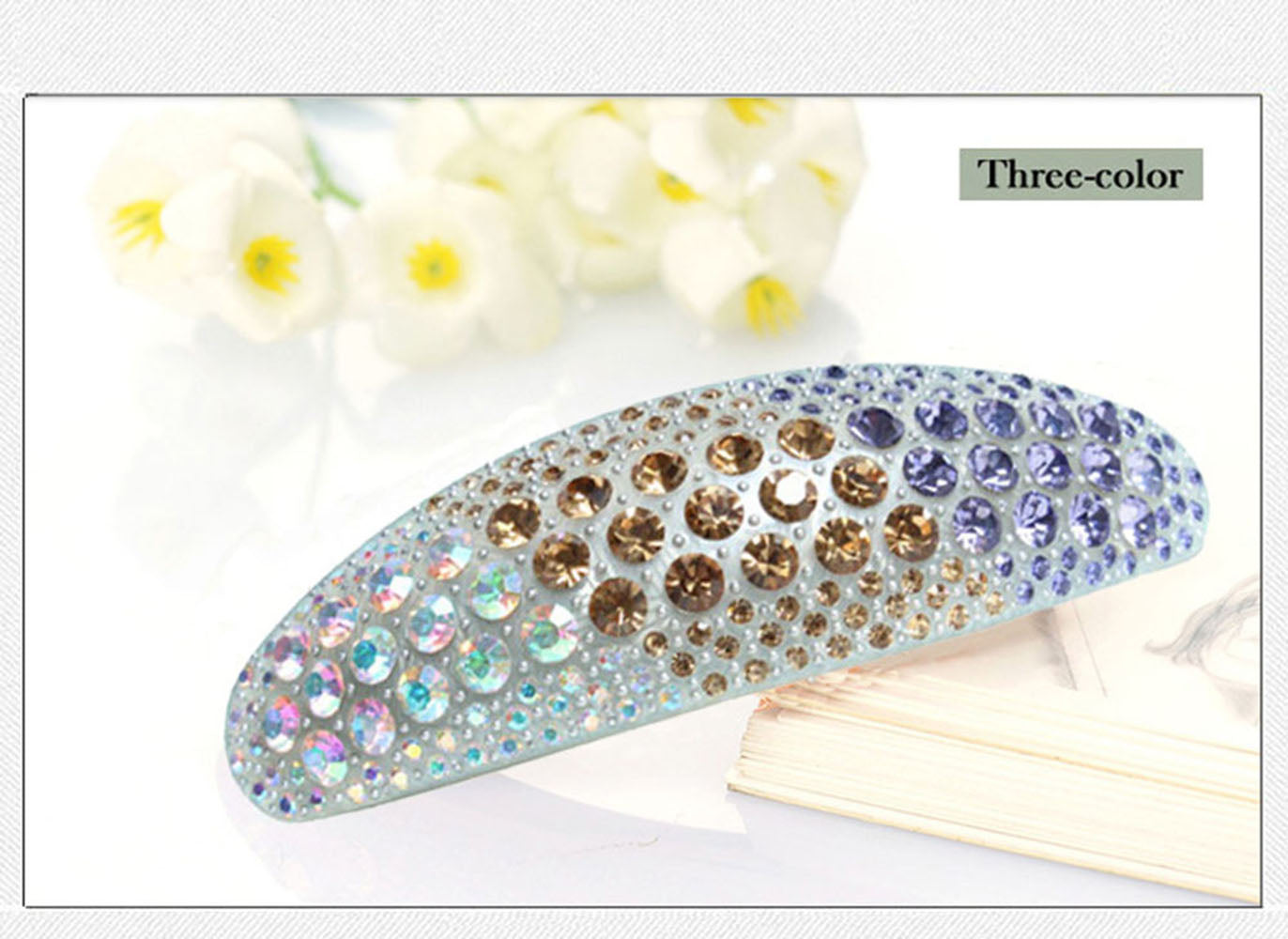 Hair Accessories manufactures Acetate Cellulose Rhinestone Moon hair clips Retail for Ladies Hair Barrette gift Free Shipping