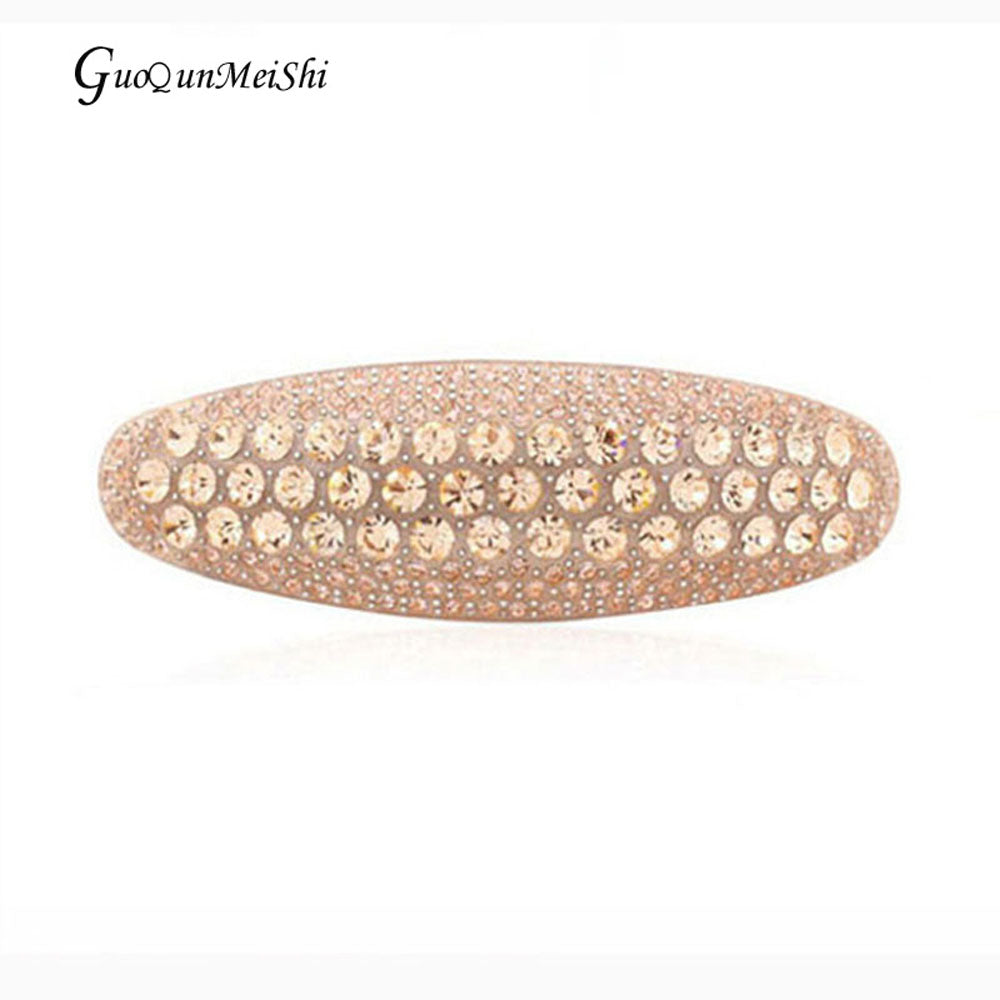 Hair Accessories manufactures Acetate Cellulose Rhinestone Moon hair clips Retail for Ladies Hair Barrette gift Free Shipping