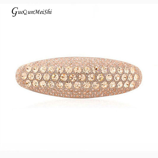 Hair Accessories manufactures Acetate Cellulose Rhinestone Moon hair clips Retail for Ladies Hair Barrette gift Free Shipping