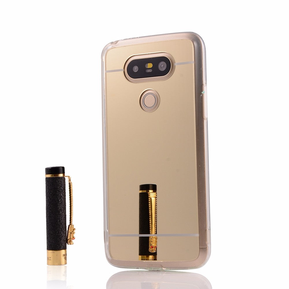 for LG G5  H850 H820 Dual H860N Mirror TPU Phone Case Soft Back Cover Luxury Texture Skin Mobile Phone Shell