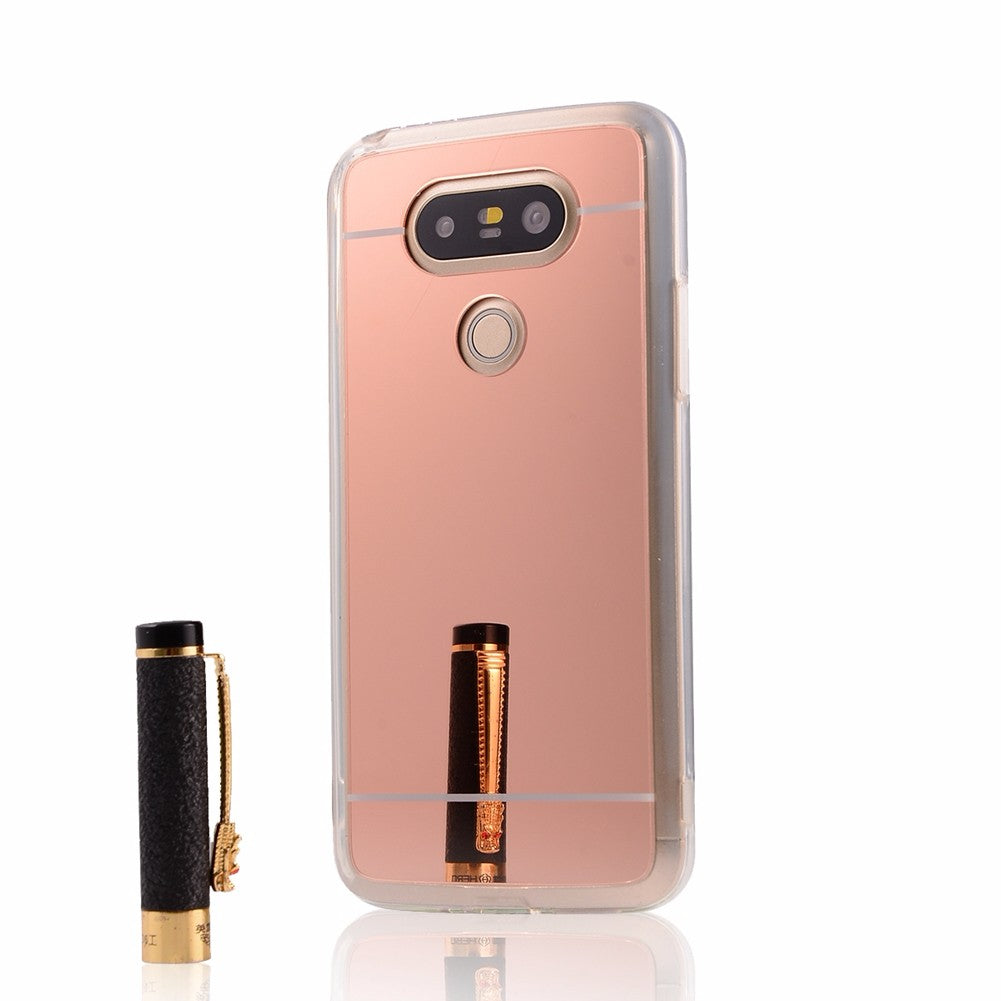 for LG G5  H850 H820 Dual H860N Mirror TPU Phone Case Soft Back Cover Luxury Texture Skin Mobile Phone Shell