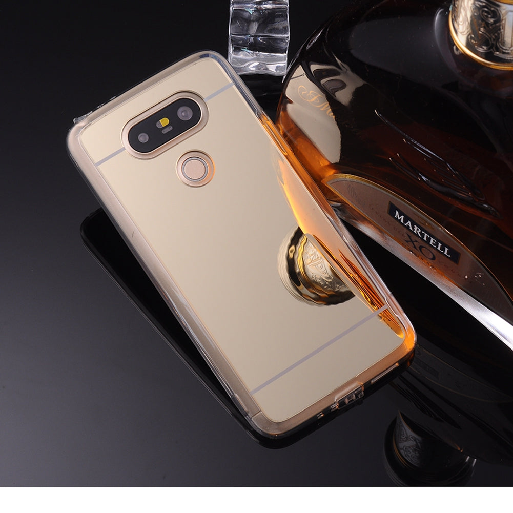 for LG G5  H850 H820 Dual H860N Mirror TPU Phone Case Soft Back Cover Luxury Texture Skin Mobile Phone Shell