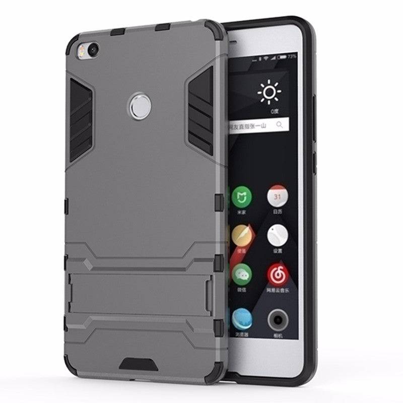 Xiaomi mi max 2 case Luxury Hybrid Shockproof Hard Iron Man Armor Defender Silicone Phone Cover for Xiaomi max 2