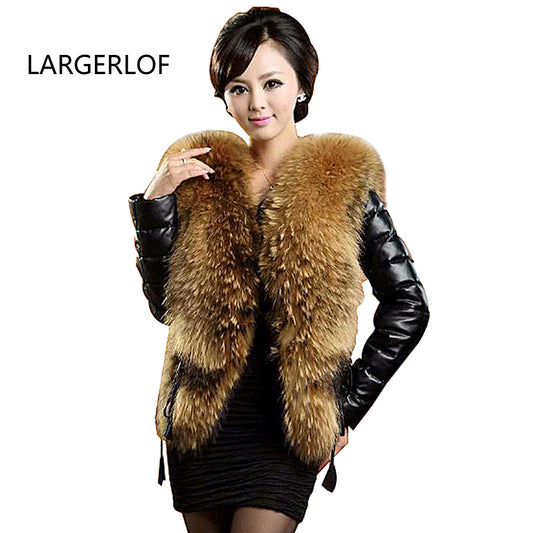 2018 New Winter Women Fur Coats Long Sleeve Faux Mink Collar Fur Outerwear Lady Short Style Fur Jacket Black Fur Coat