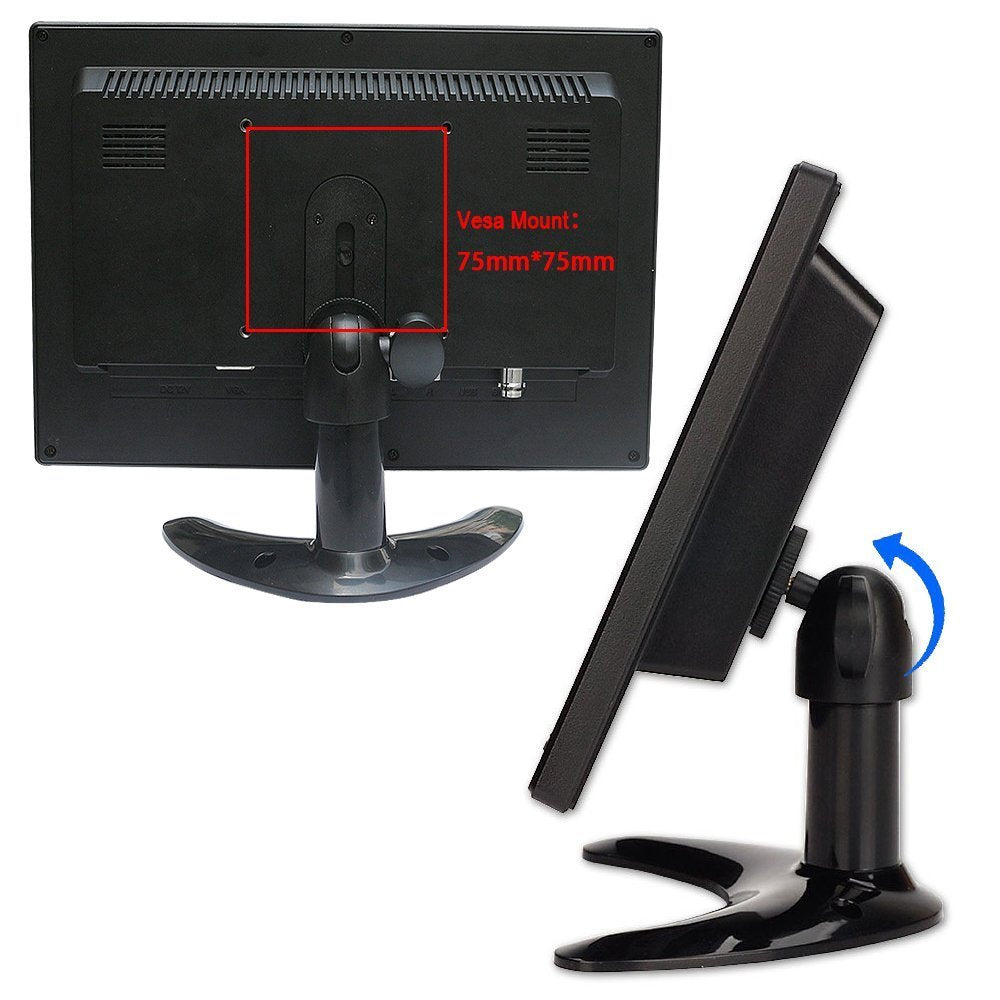 Mini 10 inch CCTV LCD Monitor for Security Surveillance System,Support HDMI/BNC/VGA/Video/Audio,1280*800,16:9