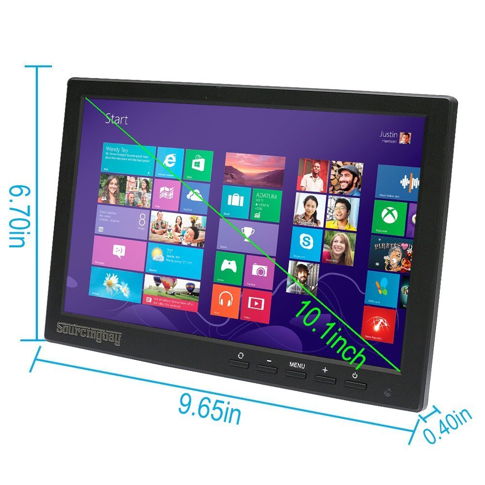 Mini 10 inch CCTV LCD Monitor for Security Surveillance System,Support HDMI/BNC/VGA/Video/Audio,1280*800,16:9