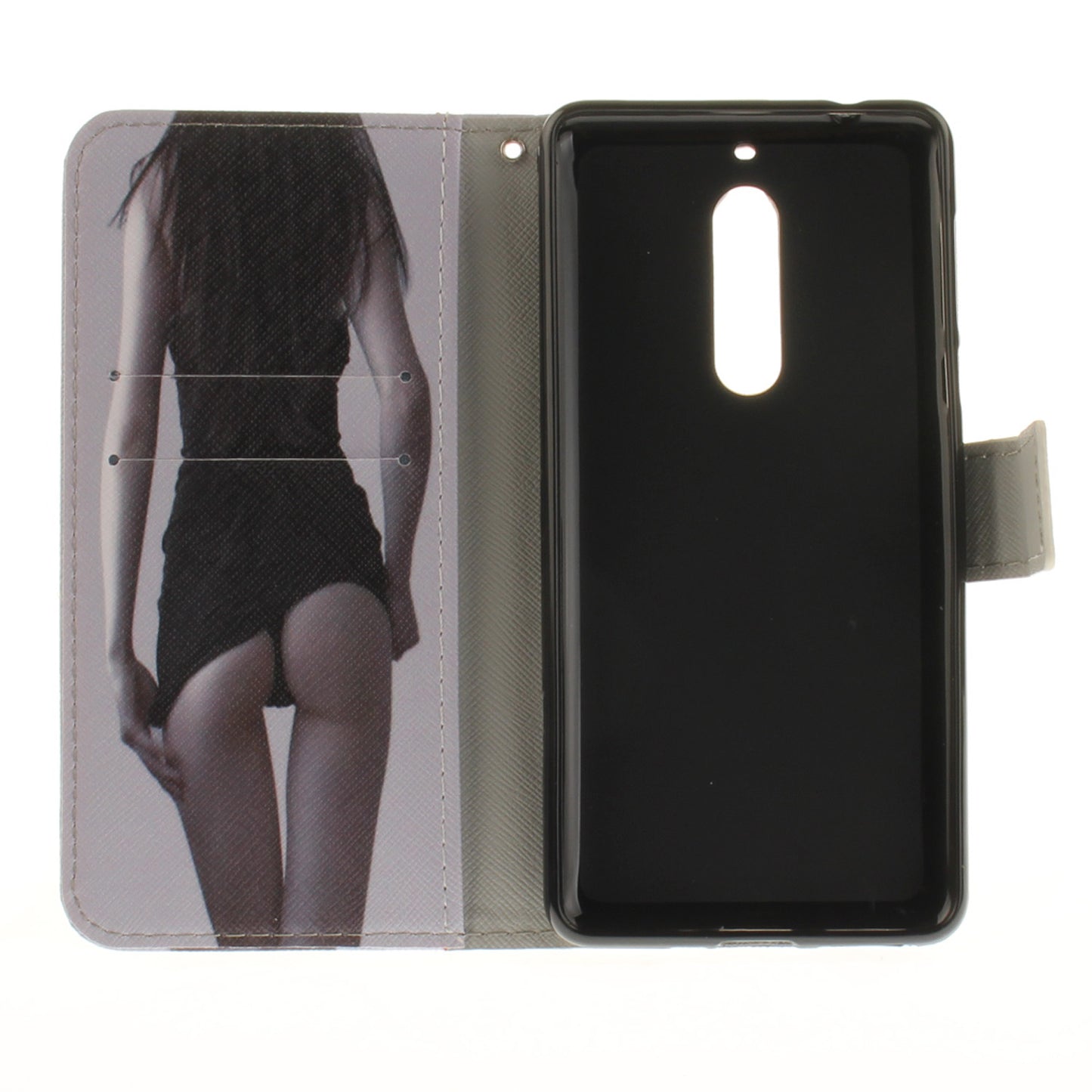 Nokia 5 Case Pattern Printed Flip Magnetic Wallet Card Slot Soft Protective Cover for Nokia 5