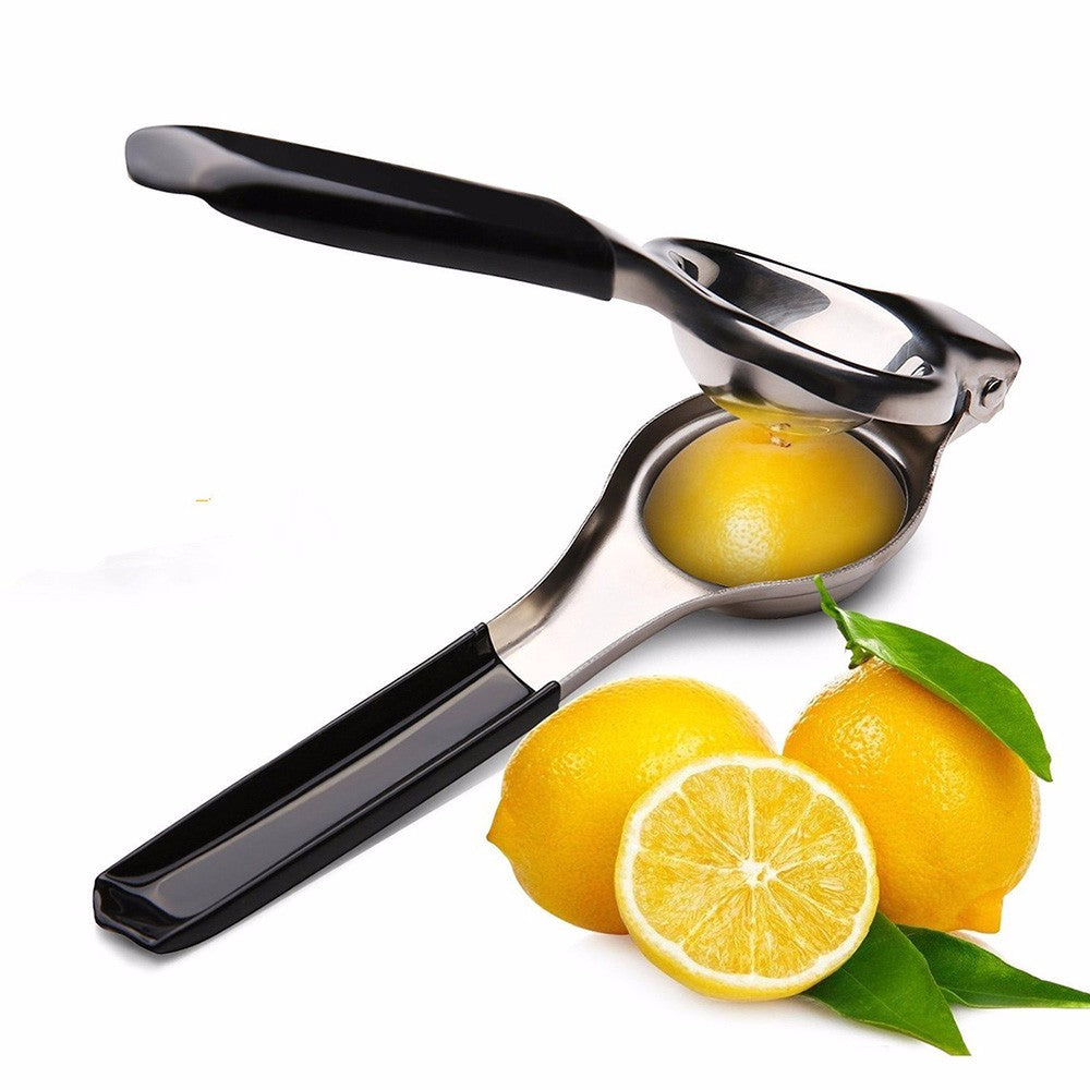 Stainless Steel Lemon Squeezer - Lime Juicer with Ergonomic Silicone Handles with Premium Quality