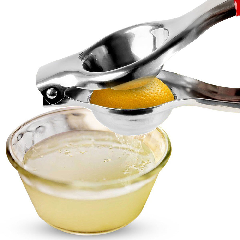 Stainless Steel Lemon Squeezer - Lime Juicer with Ergonomic Silicone Handles with Premium Quality
