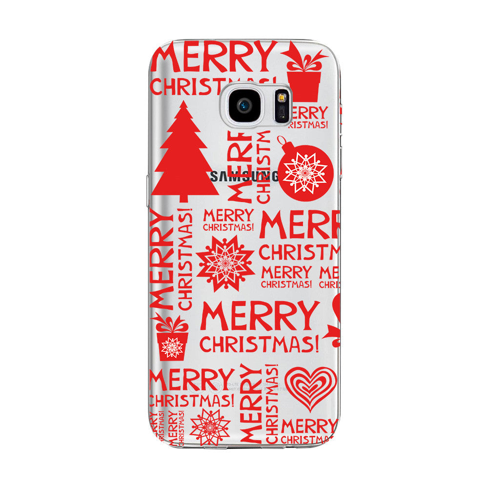 for Samsung Galaxy S5 S6 S7 edge S8 Plus Note 4 5 8 Christmas Gifts Phone Cases Soft TPU Transparent Clear Shell