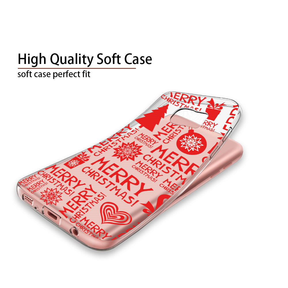 for Samsung Galaxy S5 S6 S7 edge S8 Plus Note 4 5 8 Christmas Gifts Phone Cases Soft TPU Transparent Clear Shell