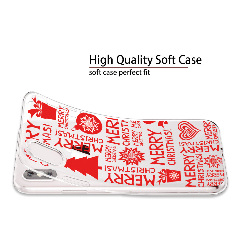 For IPhone 5C 5 5s SE 6 6s 7 Plus 8 X Phone Cases Merry Christmas Santa Claus New Year Soft TPU Transparent Back Cover