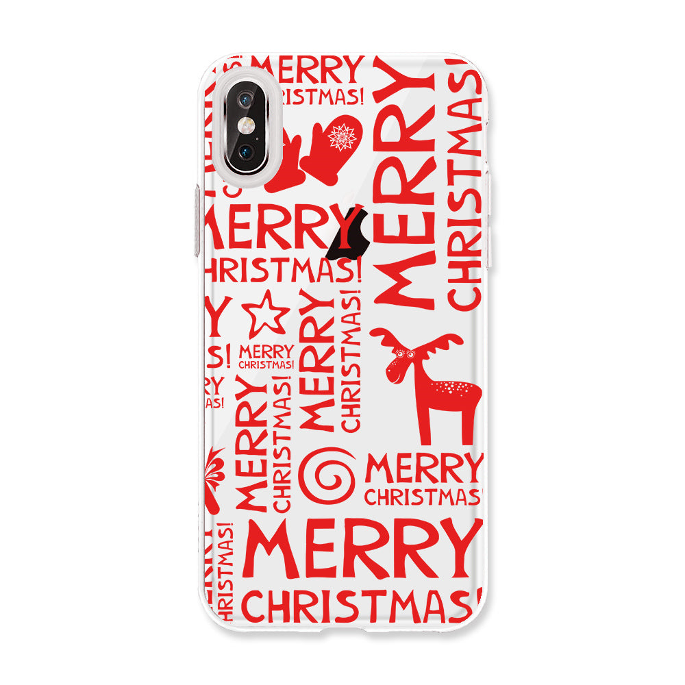 For IPhone 5C 5 5s SE 6 6s 7 Plus 8 X Phone Cases Merry Christmas Santa Claus New Year Soft TPU Transparent Back Cover