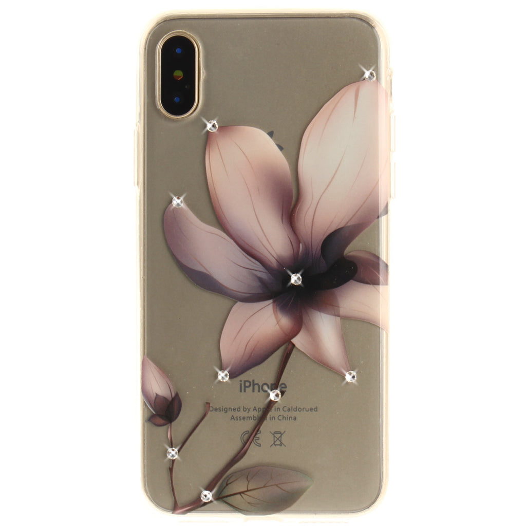 iPhone X Case Pattern Printed Clear Soft Protective Diamond Cover for iPhone 10