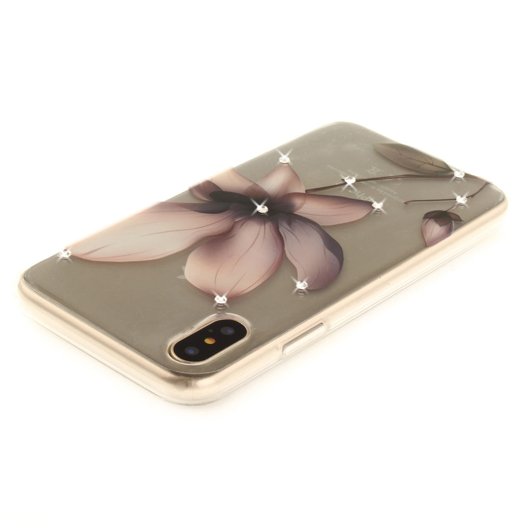 iPhone X Case Pattern Printed Clear Soft Protective Diamond Cover for iPhone 10