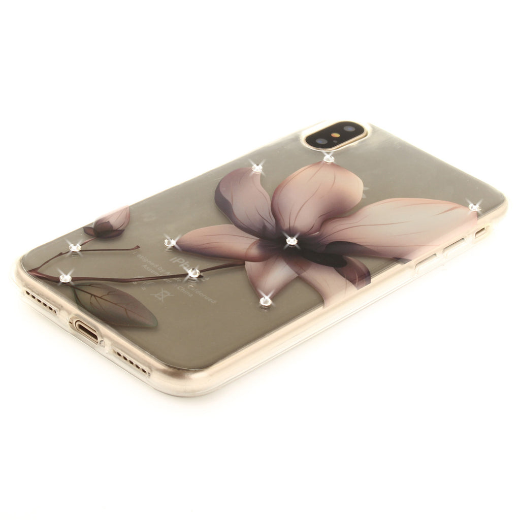 iPhone X Case Pattern Printed Clear Soft Protective Diamond Cover for iPhone 10