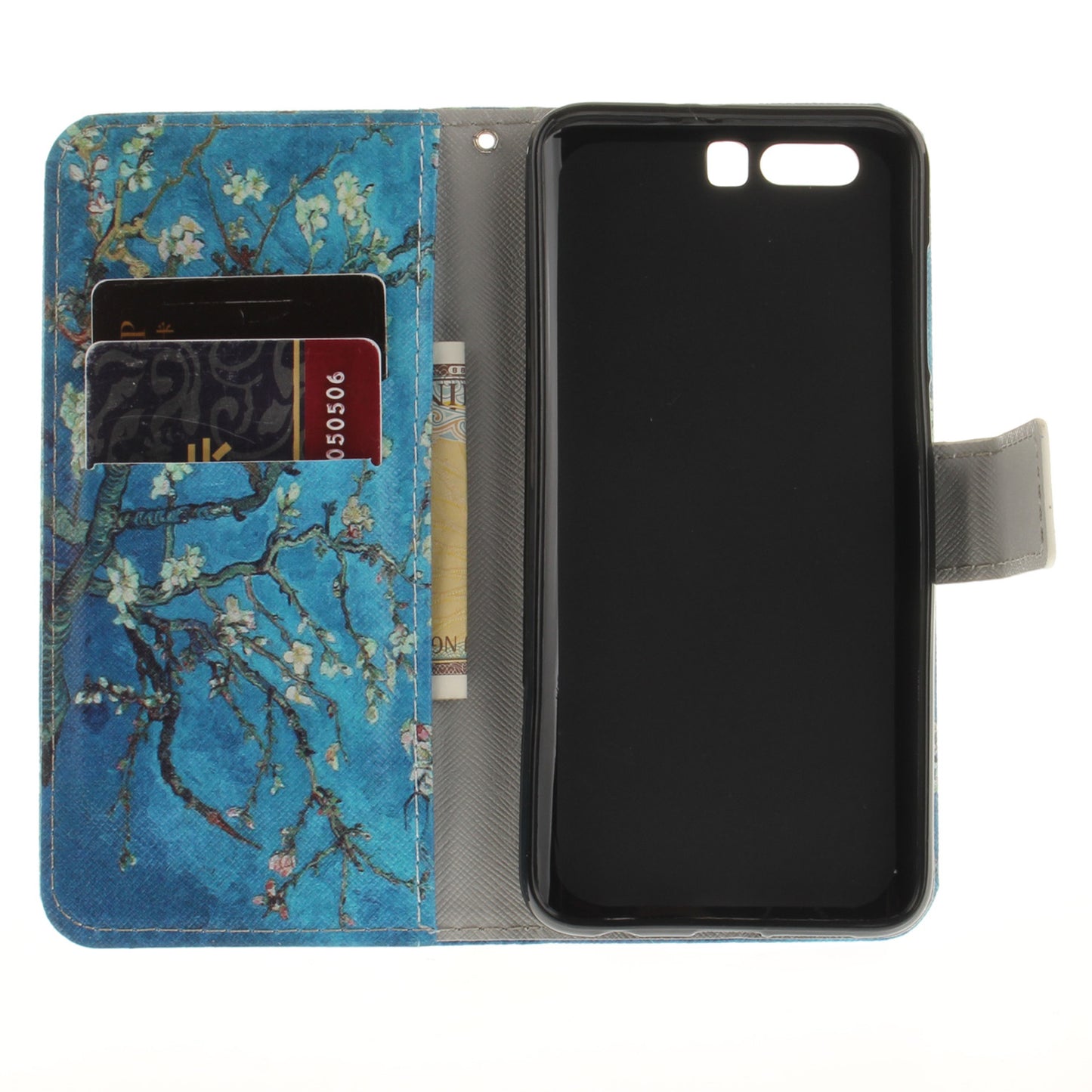 Huawei Honor 9 Case Pattern Printed Flip Magnetic Wallet Card Slot Soft Protective Cover for Huawei Honor 9