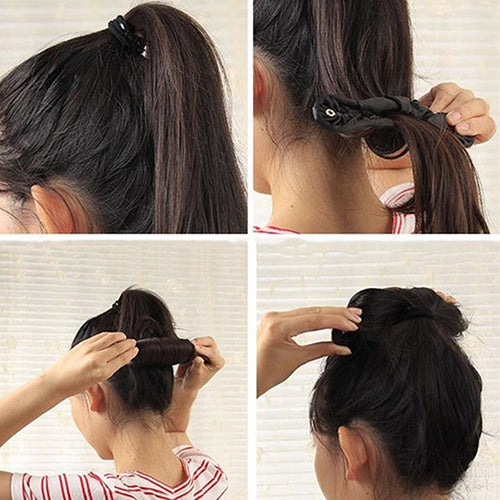 Women's Meatball Hair Ornaments Sponge DIY Hair Styling Tool Snaps Headwear