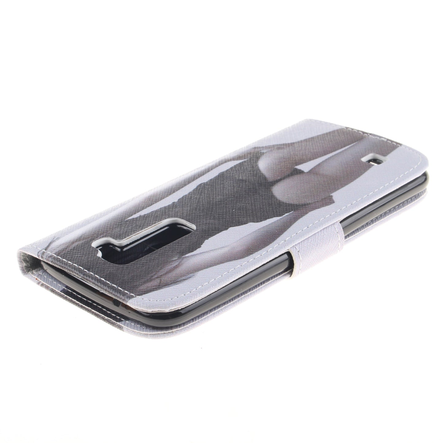 LG K10 Case Pattern Printed Flip Magnetic Wallet Card Slot Soft Protective Cover for LG K10