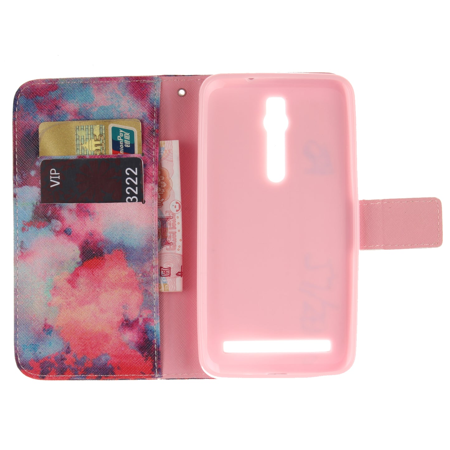 Asus Zenfone 2 ZE551ML Case Pattern Printed Flip Magnetic Wallet Card Slot Soft Protective Cover for Asus Zenfone 2 ZE551ML