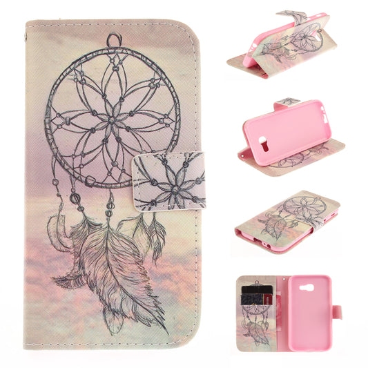 Samsung Galaxy A3 2017 Case Pattern Printed Flip Magnetic Wallet Card Slot Soft Protective Cover for Samsung Galaxy A3 2017