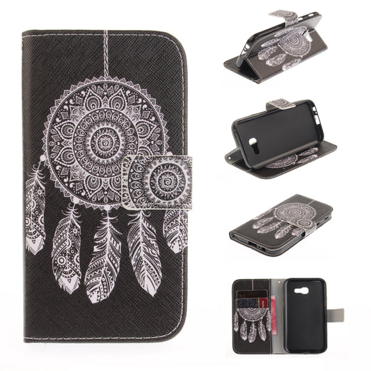 Samsung Galaxy A3 2017 Case Pattern Printed Flip Magnetic Wallet Card Slot Soft Protective Cover for Samsung Galaxy A3 2017