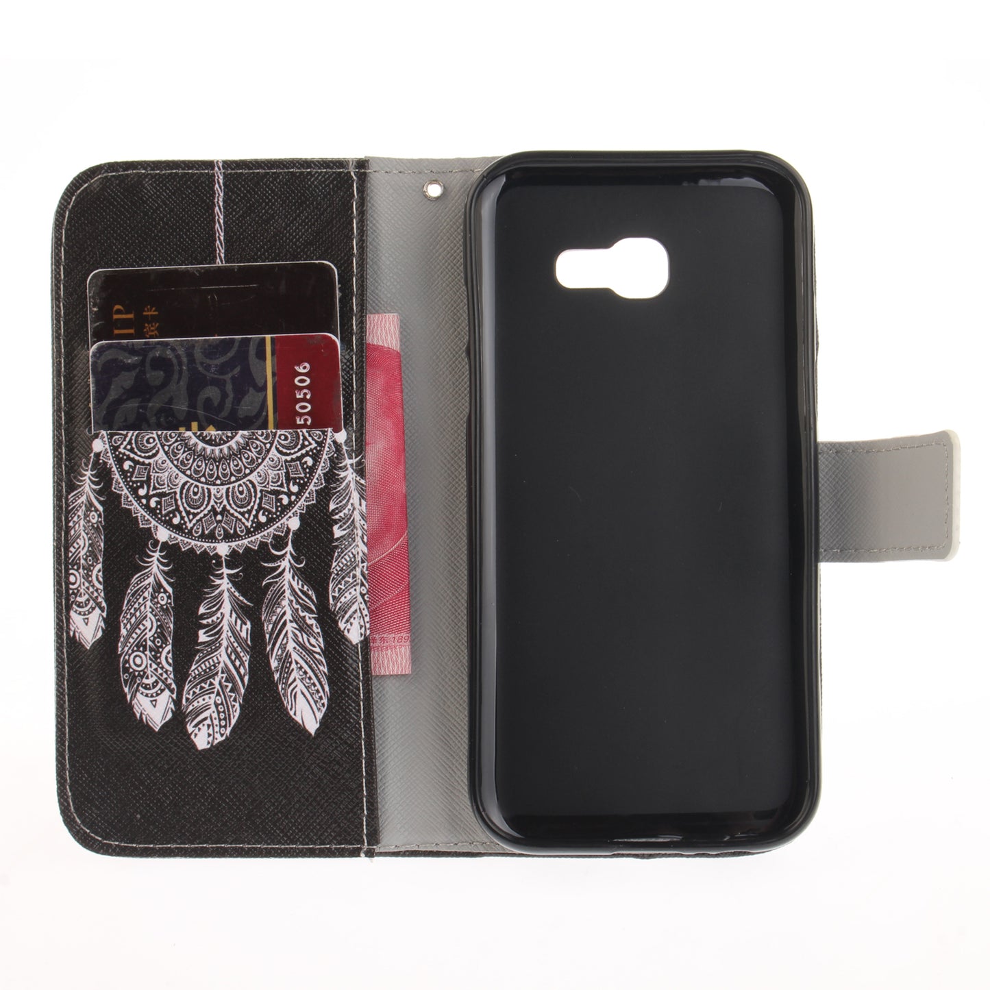 Samsung Galaxy A3 2017 Case Pattern Printed Flip Magnetic Wallet Card Slot Soft Protective Cover for Samsung Galaxy A3 2017