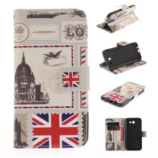 Samsung Galaxy J3 2017 Case Pattern Printed Flip Magnetic Wallet Card Slot Soft Protective Cover for Samsung Galaxy J3 2017