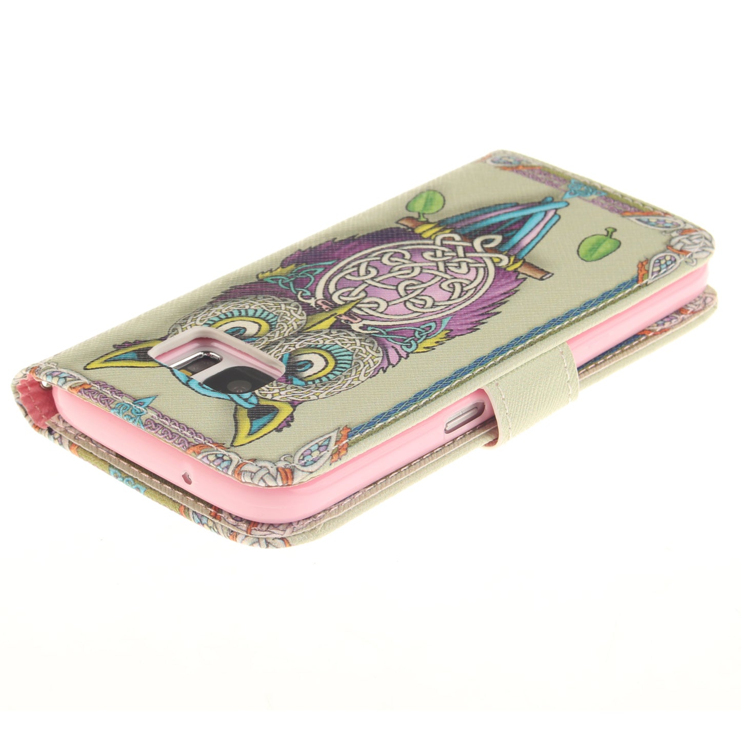 Samsung Galaxy S7 Case Pattern Printed Flip Magnetic Wallet Card Slot Soft Protective Cover for Samsung Galaxy S7