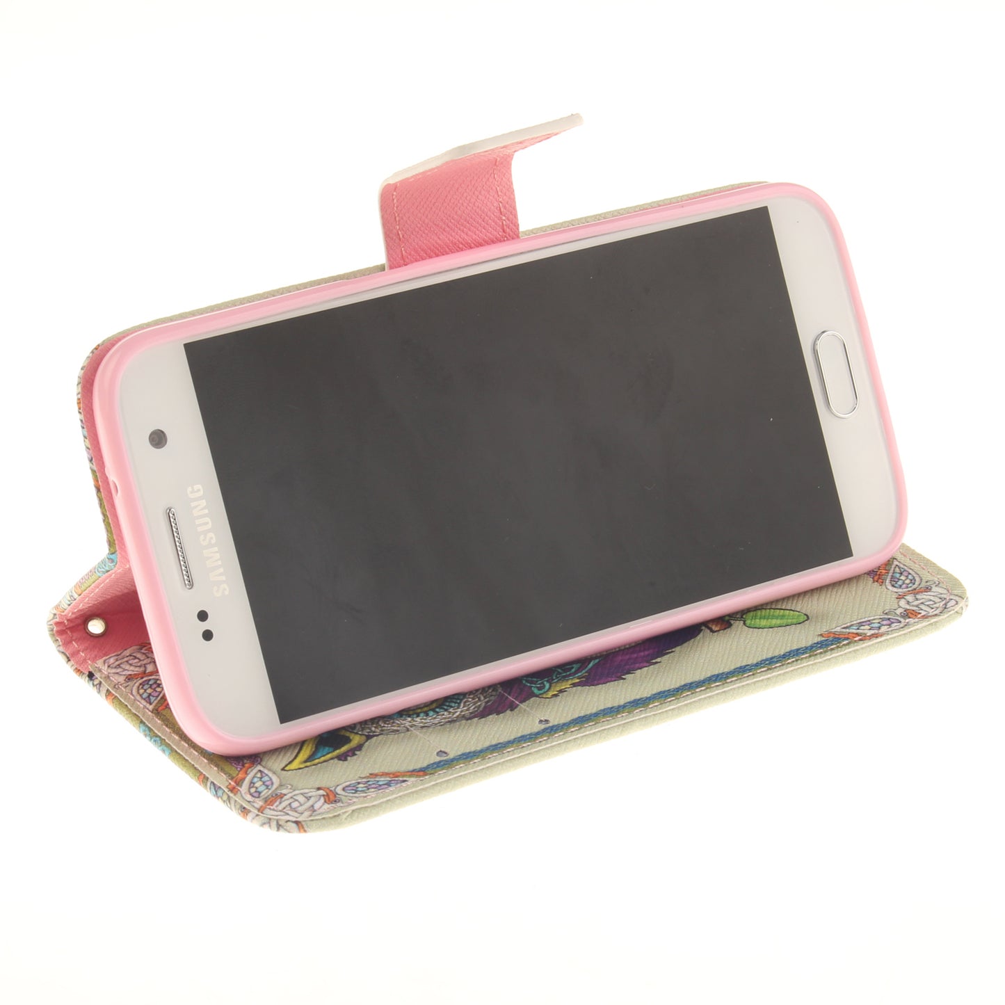 Samsung Galaxy S7 Case Pattern Printed Flip Magnetic Wallet Card Slot Soft Protective Cover for Samsung Galaxy S7