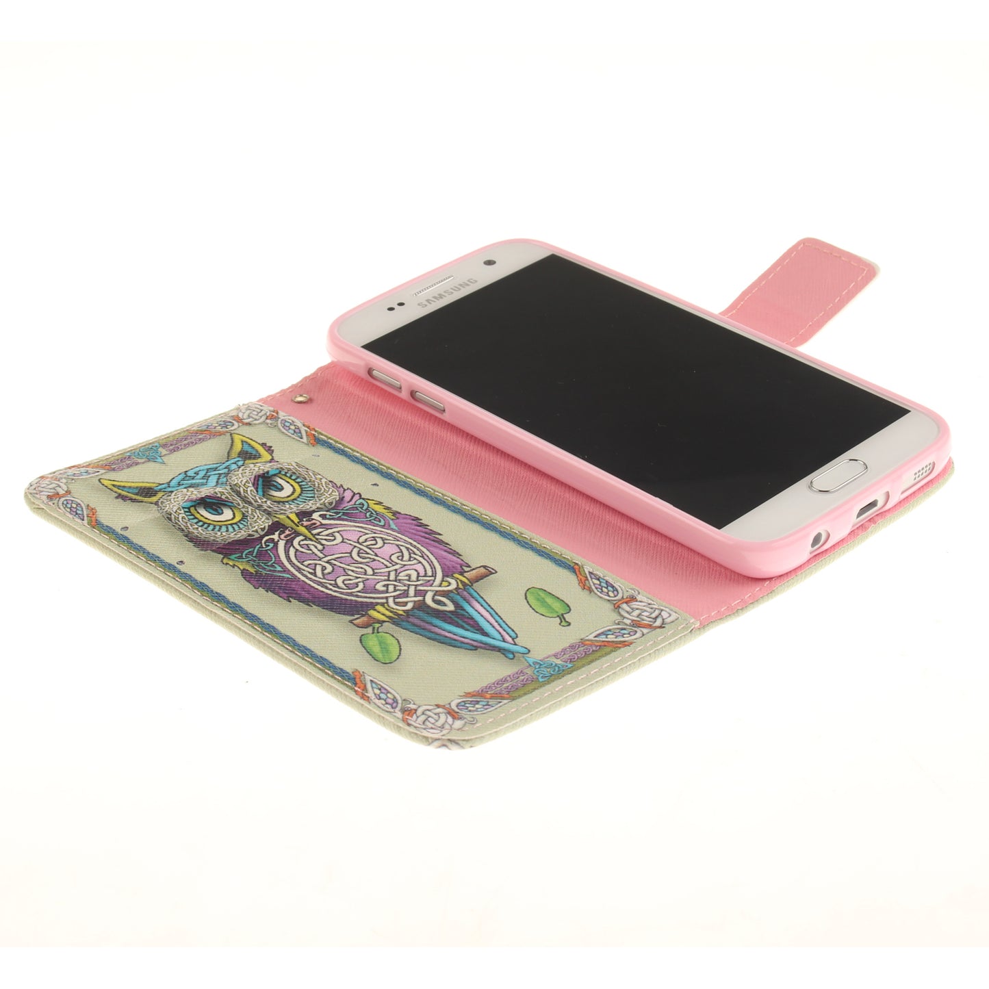 Samsung Galaxy S7 Case Pattern Printed Flip Magnetic Wallet Card Slot Soft Protective Cover for Samsung Galaxy S7