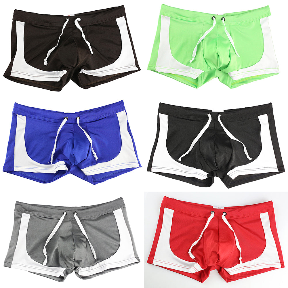 Men Boxer Briefs Swimming Shorts Trunks Beach Surf Board Swimwear Swimsuits