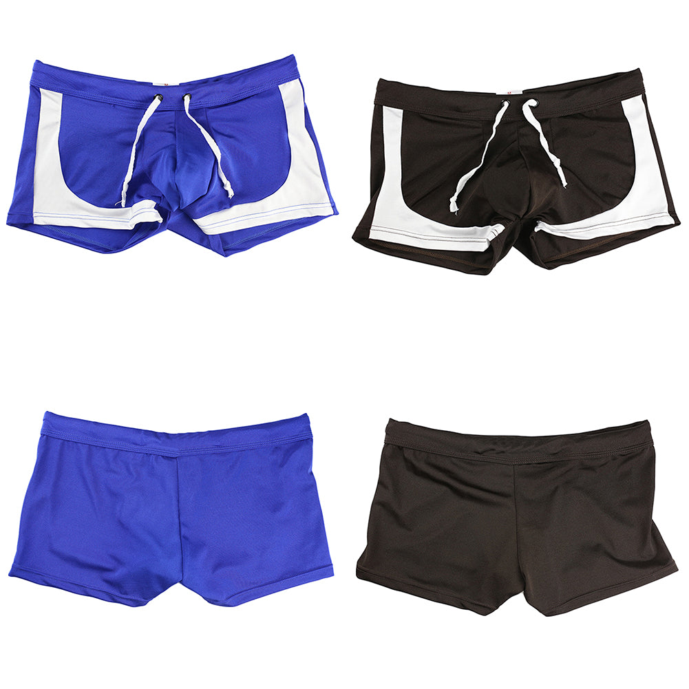 Men Boxer Briefs Swimming Shorts Trunks Beach Surf Board Swimwear Swimsuits