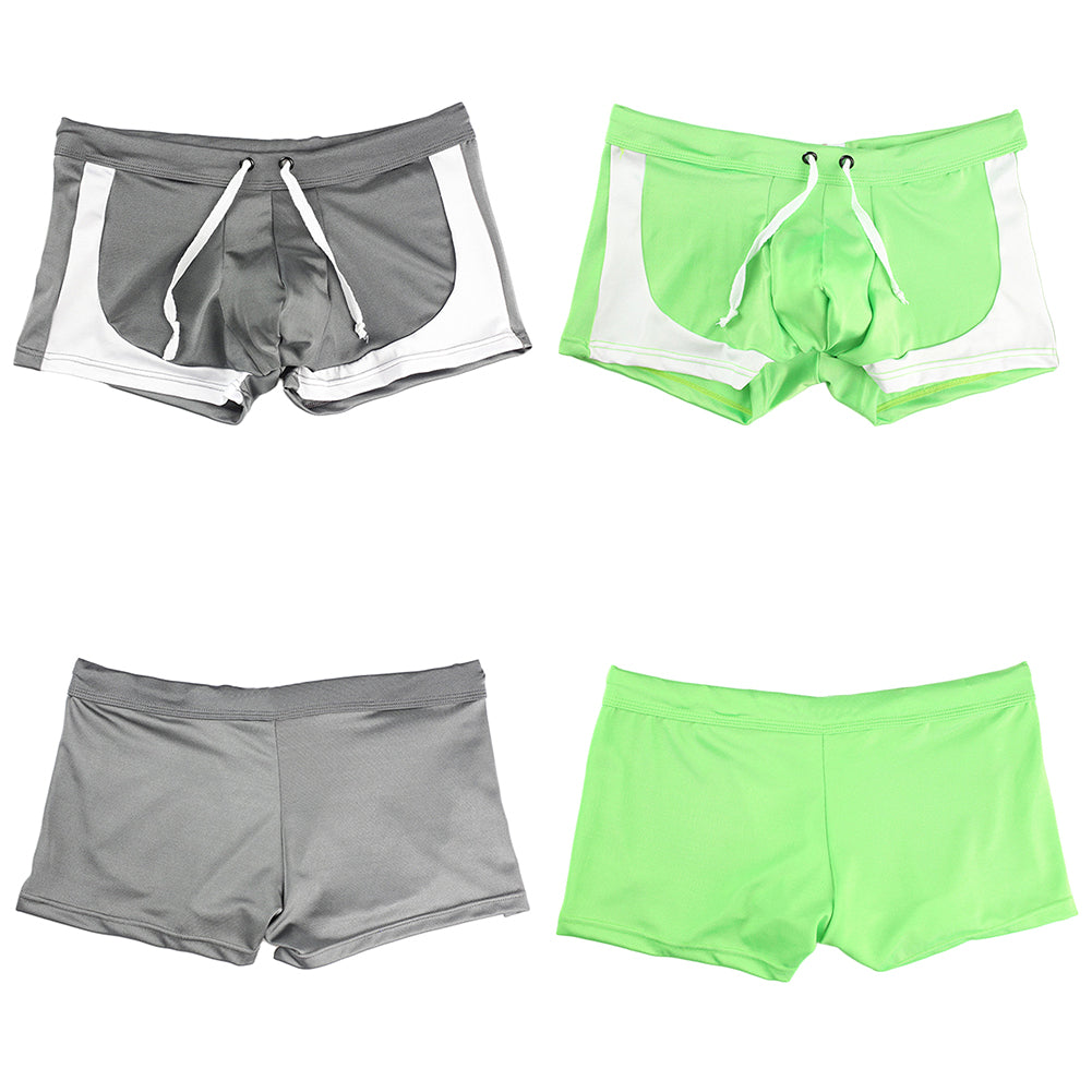 Men Boxer Briefs Swimming Shorts Trunks Beach Surf Board Swimwear Swimsuits