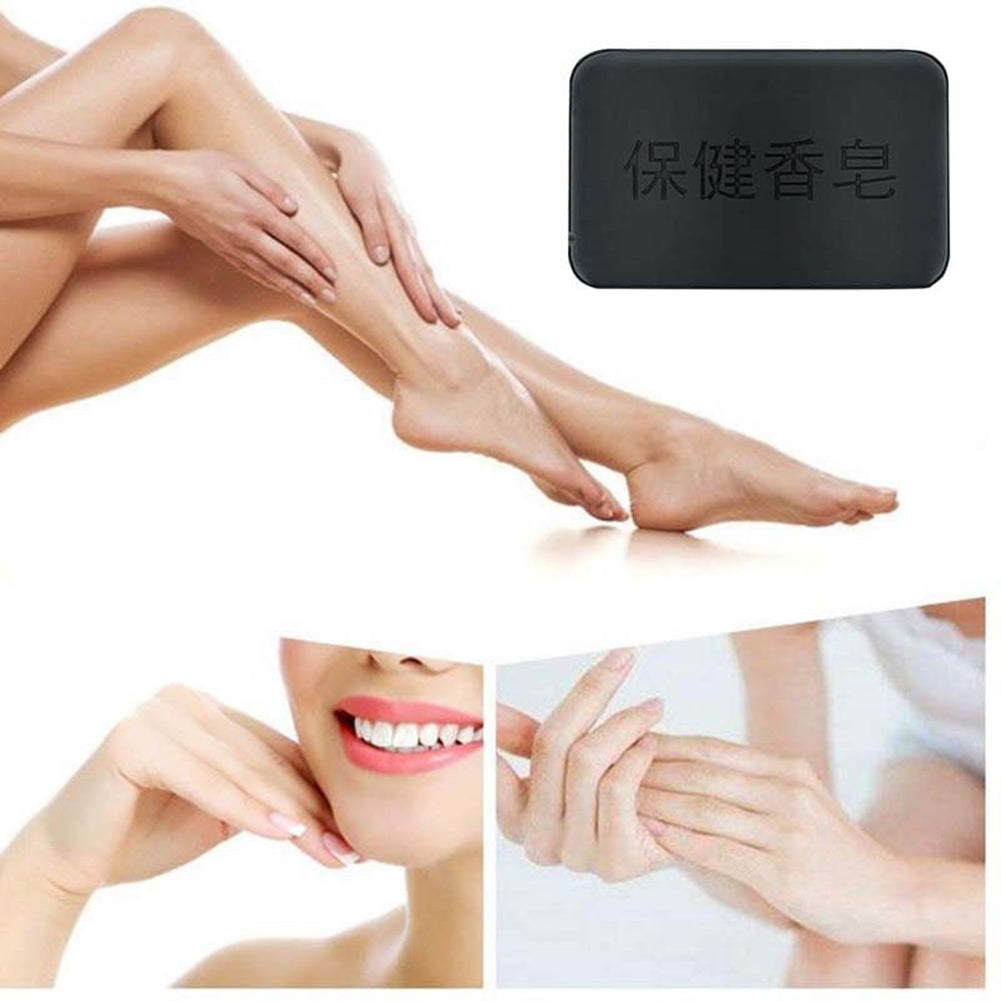 Black Bamboo Charcoal Soap Face Body Clear Anti Bacterial Tourmaline Soap