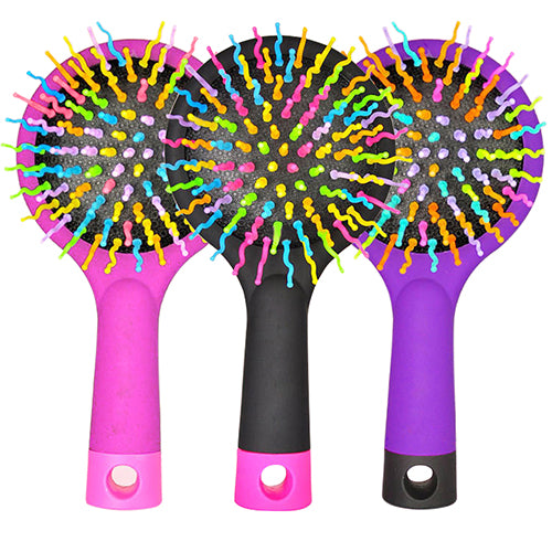 Rainbow Comb Volume Brush Candy Tone Magic Hairbrush with Mirror for Hair Tangle