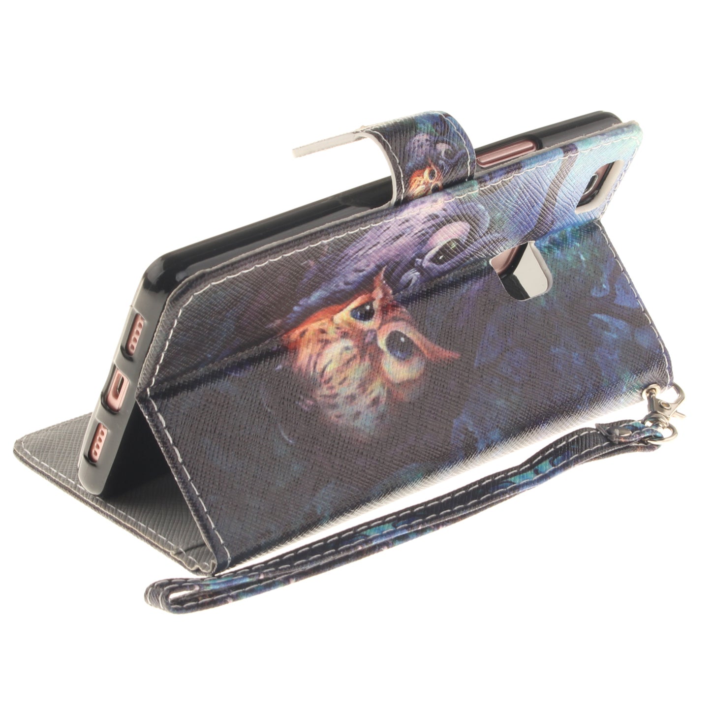 Huawei P9 lite Case Pattern Printed Flip Magnetic Wallet Card Slot Soft Protective Cover for Huawei P9 lite