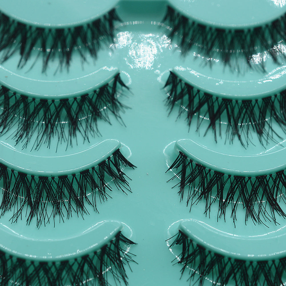 5 Pairs Handmade Cross False Eyelash Soft Long Makeup Eye Lashes Extensions