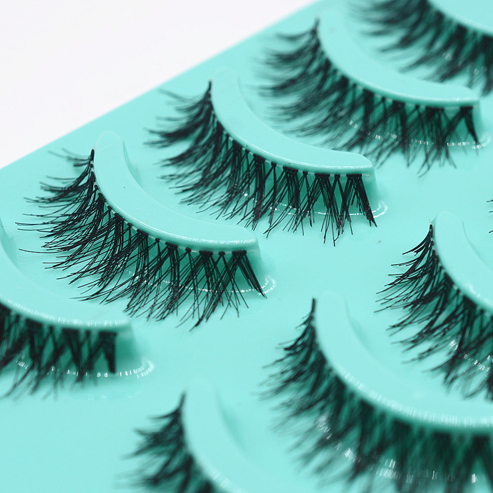 5 Pairs Handmade Cross False Eyelash Soft Long Makeup Eye Lashes Extensions