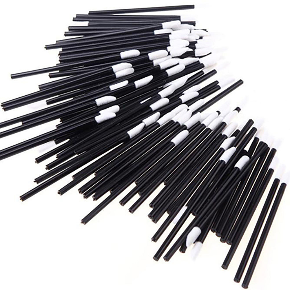 100Pcs Disposable Lip Brushes Lip Gloss Lipstick Wands Applicators Makeup Tool