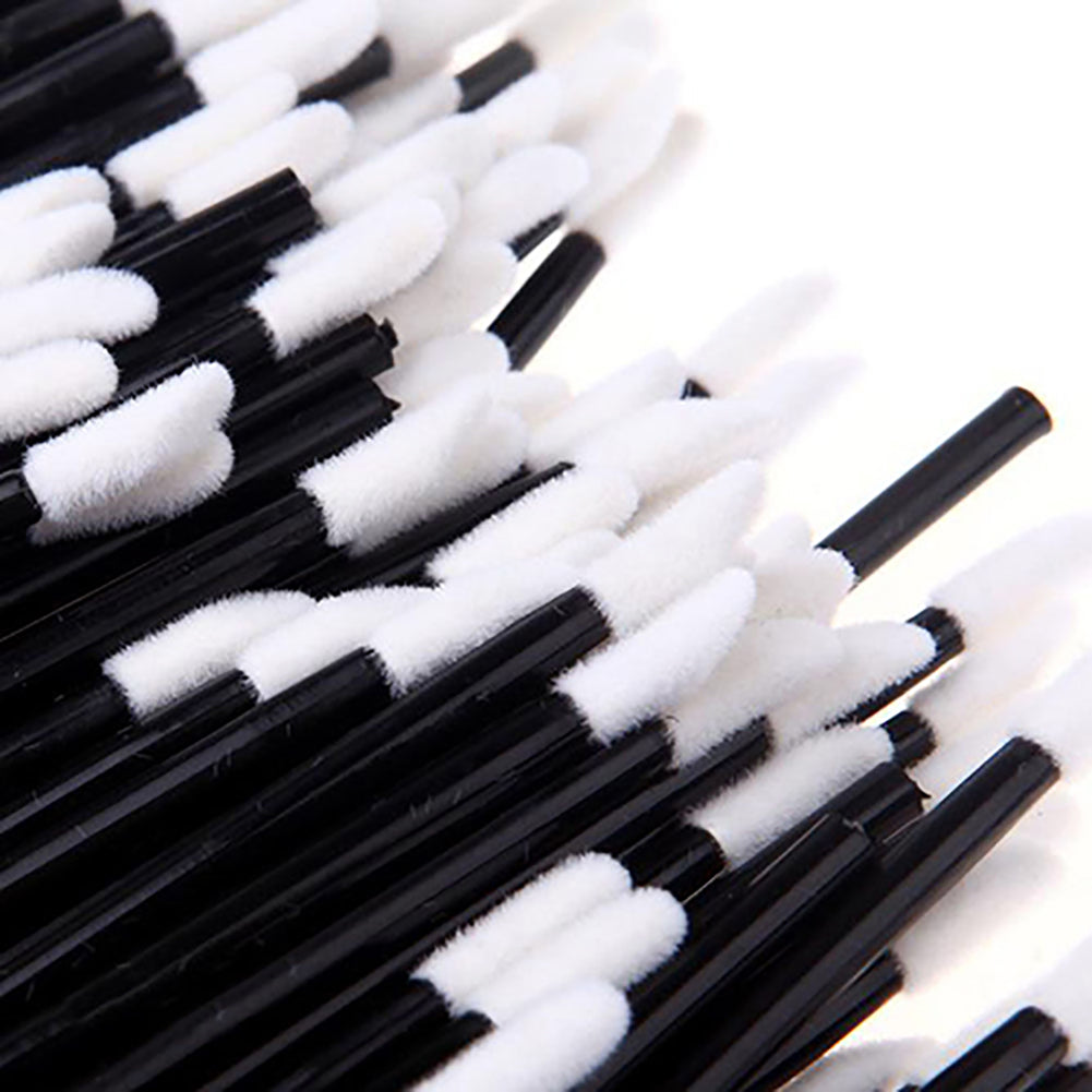 100Pcs Disposable Lip Brushes Lip Gloss Lipstick Wands Applicators Makeup Tool