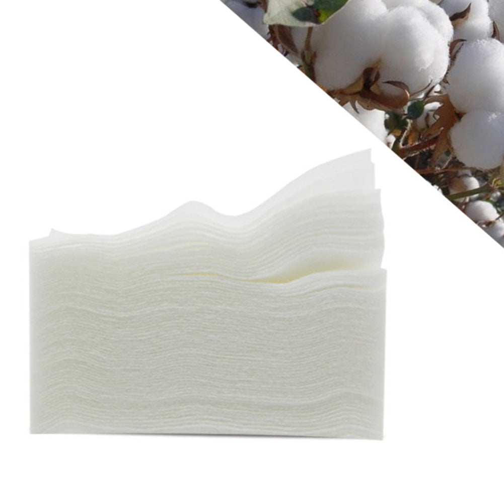 White Rectangle Facial Cotton Pad 200 Pcs Disposable Tissue Pads Makeup Remover